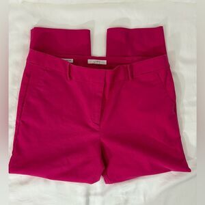 LOFT Deep Pink Riviera Slim Ankle Pant